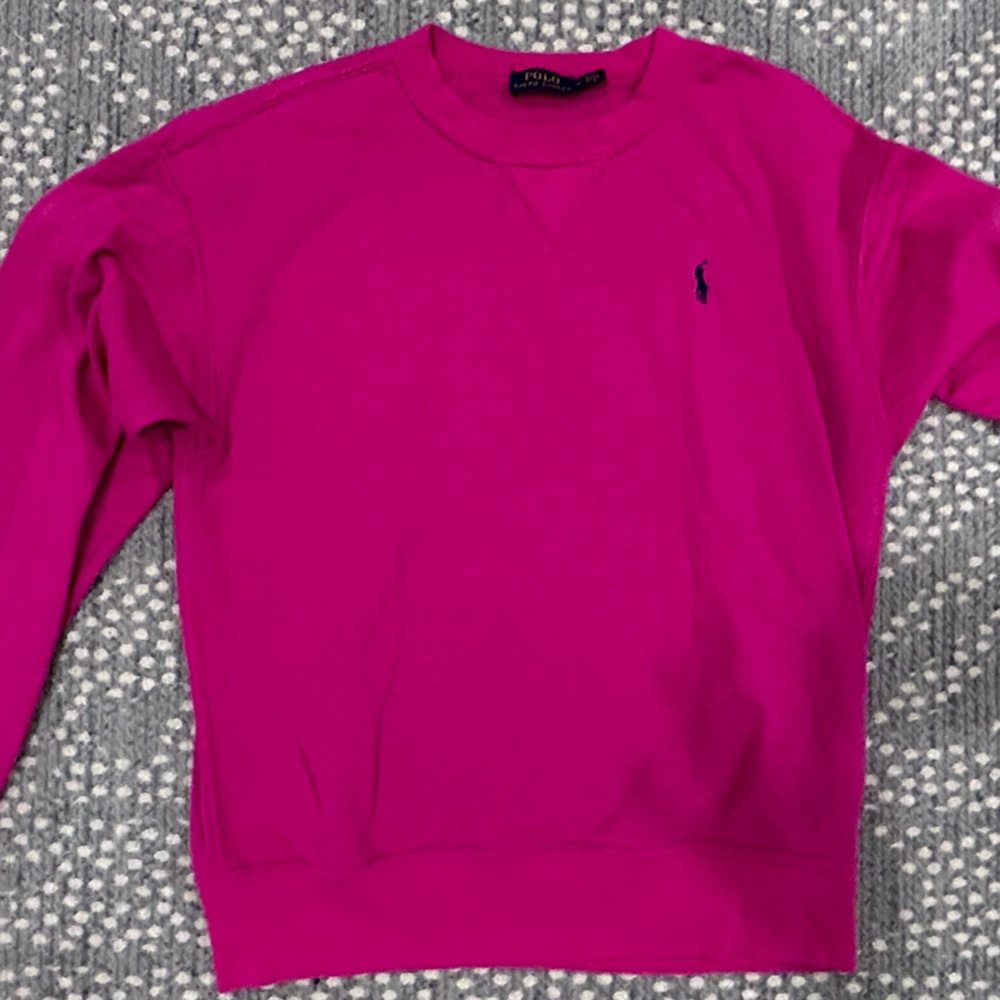 Ralph Lauren Polo Fleece Crewneck Pullover in Pink, size M, great condition